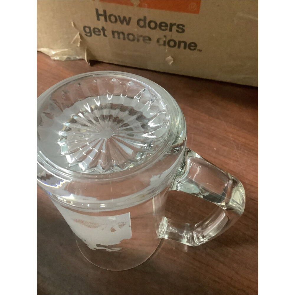 Stetson Etched Roping Horses Glass Beer Mug, 5.5" tall - Picture 5 of 6